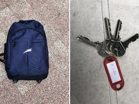 Van wie is deze rugtas met inhoud?