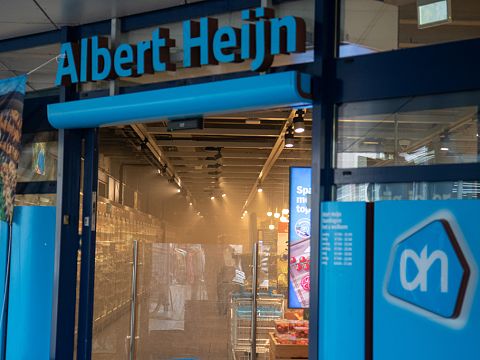 Brand in supermarkt Albert Heijn