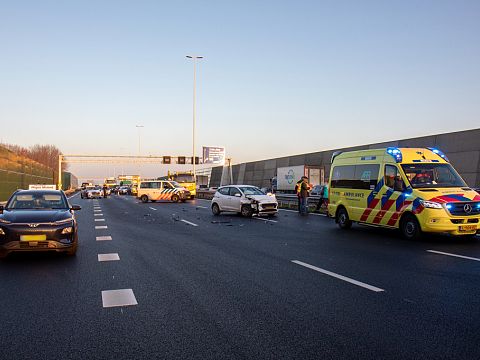 Chaos op A20 na ongeval