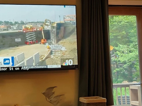 Brand op de snelweg,