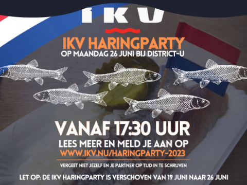 Kom voor ‘Hollandse Nieuwe’ op 26 juni naar IKV Haringparty