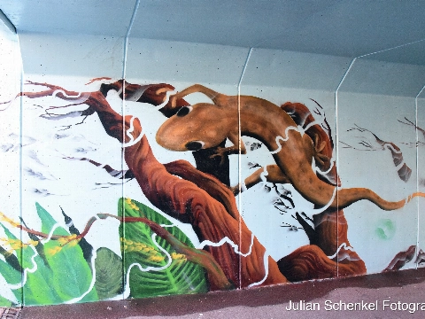 Tunneltje Curaçaolaan is nu een prachtig kunstwerk