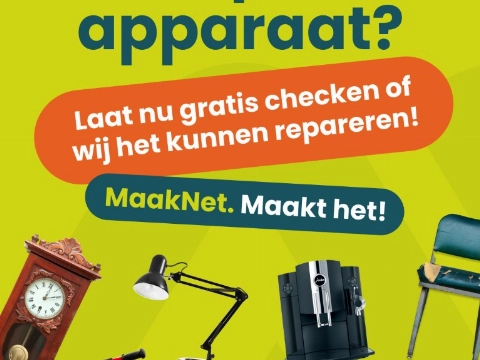 Meld je kapotte apparaat nu aan bij MaakNet!