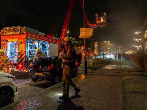 Forse keukenbrand in flatwoning Vlaardingen