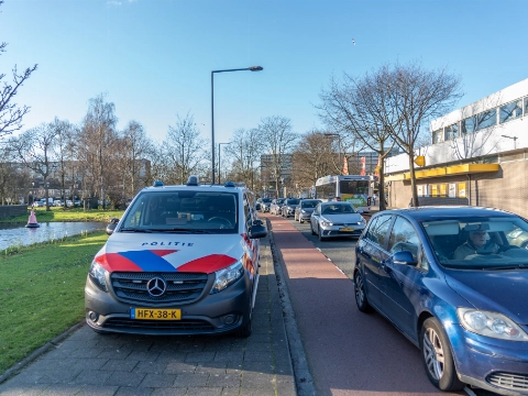 Flinke verkeersopstopping na ongeval Frederik Hendriklaan