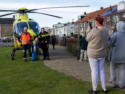 Traumaheli in Vlaardingen voor medische noodsituatie