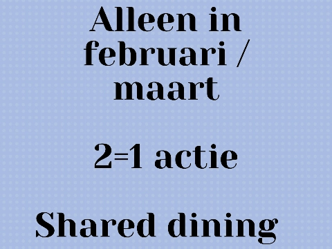 2 = 1 Actie bij het Delta Hotel