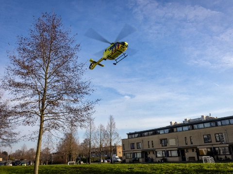 Traumaheli naar Boerhaavestraat