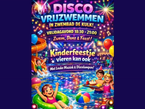 Disco vrijzwemmen in de Kulk