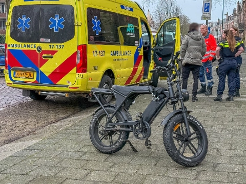 Fatbiker komt hard ten val in Vlaardingen