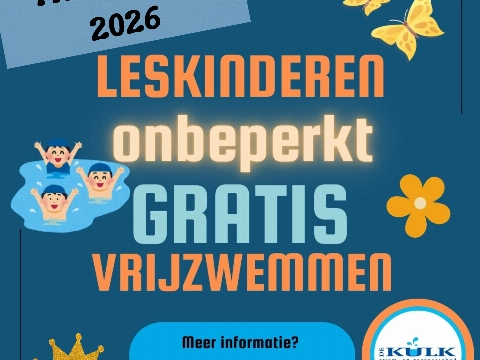Onbeperkt vrijzwemmen voor leskinderen in De Kulk