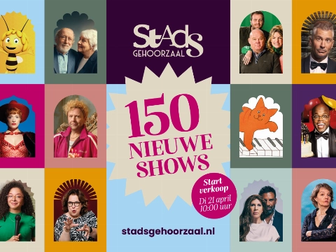 Stadsgehoorzaal Vlaardingen presenteert ruim 150 nieuwe shows