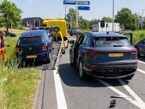 Kop-staartbotsing op afrit A20 Vlaardingen