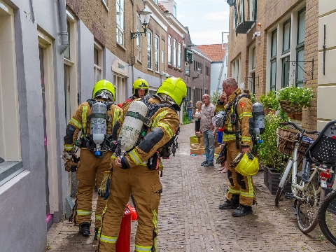 Brandweer rukt uit voor woningbrand in de Vleersteeg