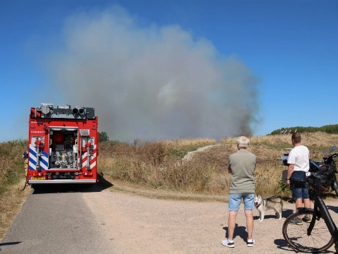 Grote natuurbrand in de Broekpolder