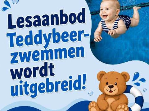 De Kulk breidt Teddybeerzwemmen uit met lessen op maandag