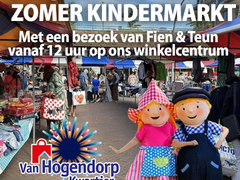 Zomerkindermarkt met Fien & Teun: vandaag op het Van Hogendorpkwartier