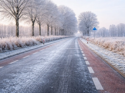 Code Geel vanwege spekgladde wegen