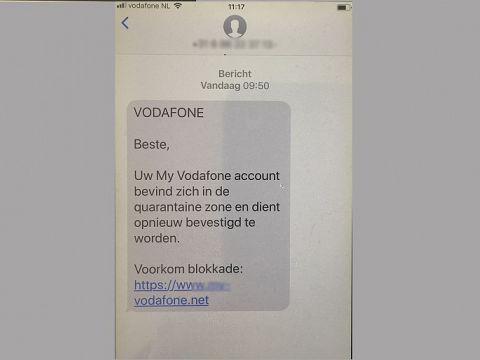 Pas op voor nep-berichten uit naam Vodafone