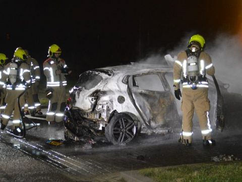 Gestolen Renault Clio volledig uitgebrand