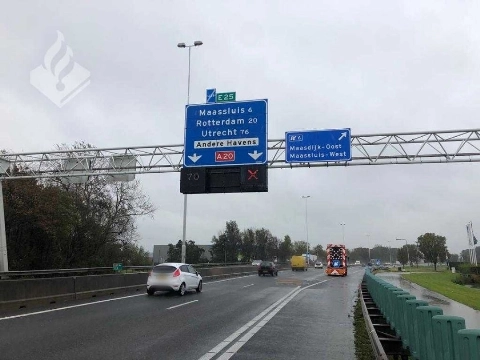Boetes voor negeren rood kruis op de A20
