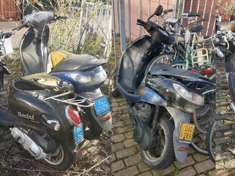 Gemeente zoekt eigenaren van brom/snorfietsen
