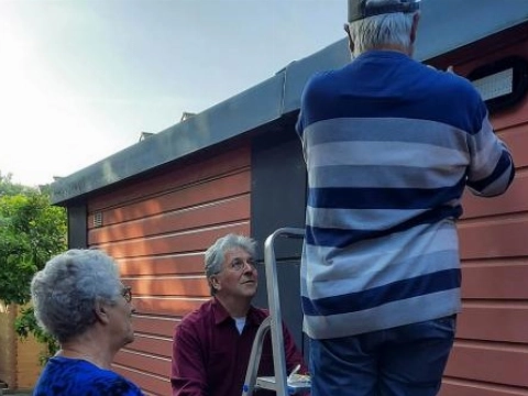 Gratis lampen voor goed verlicht achterpad