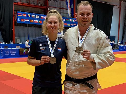 Tweemaal brons bij EK judo voor studenten