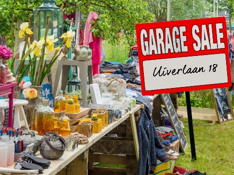 Garagesale bij Bibliotheek Maassluis