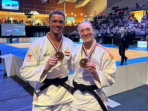 Margit de Voogd en Joshua de Lange Nederlands Kampioen Judo