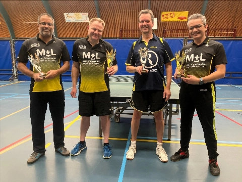 Brian de Leeuw pakt zijn achtste tafeltennistitel bij TOG