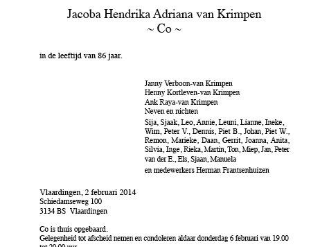 Jacoba Hendrika Adriana van Krimpen