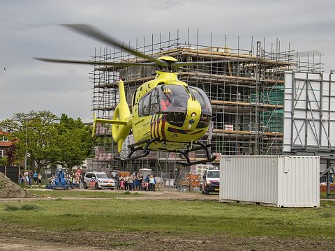 Traumahelikopter op voormalig ziekenhuisterrein