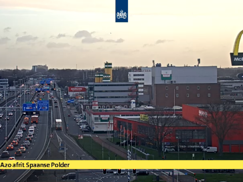 Verkeer vanaf A20 uit Schiedam naar A13 geblokkeerd