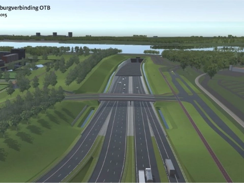 Inkijkje A24 van Kethelplein naar knooppunt Rozenburg