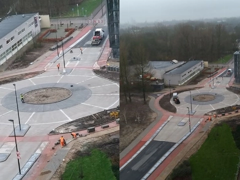 Werk aan rotonde duurt nog even