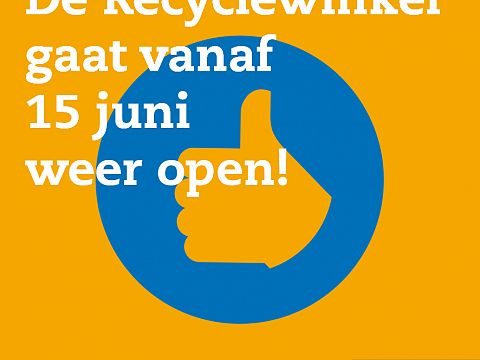Recyclewinkel weer beperkt open