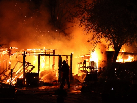 Forse brand volkstuinen Vijfsluizen