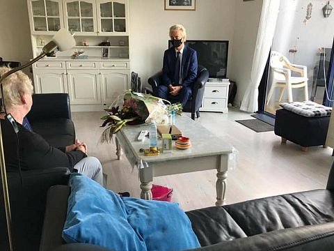Geert Wilders op bezoek in Schiedam
