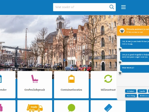 24/7 hulp van Jo, de virtuele assistent van Irado