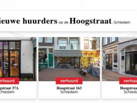 Drie nieuwe huurders op Hoogstraat