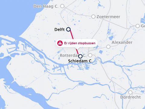 Defecte bovenleiding: geen treinen tussen Delft en Schiedam