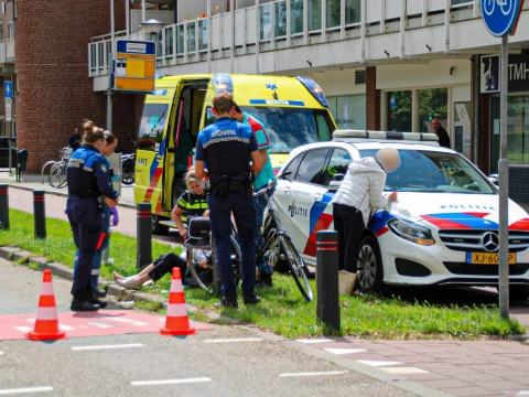 Vrouw na ongeval overgebracht naar het ziekenhuis
