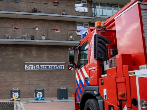 Balkonbrand op twintigste etage