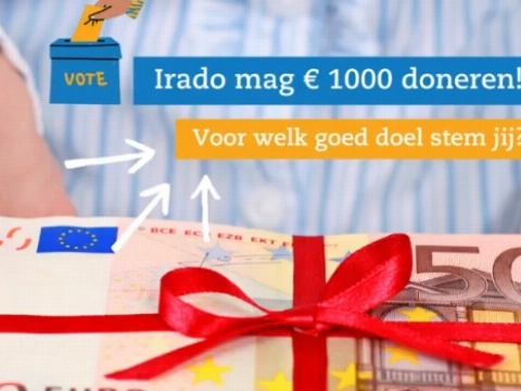Irado heeft duizend euro over voor goed doel