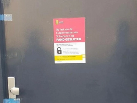 Bedrijfspand met spoed gesloten door burgemeester