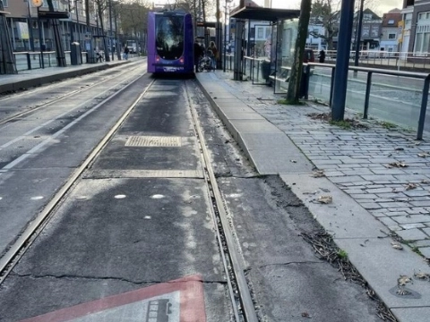 Werkzaamheden trambaan Broersvest