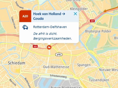 File door afgevallen lading