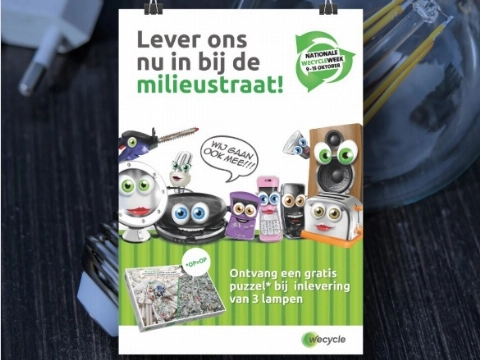Gratis puzzel bij inlevering van drie lampen