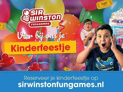 Vier een kinderfeest bij Sir Winston Fun & Games